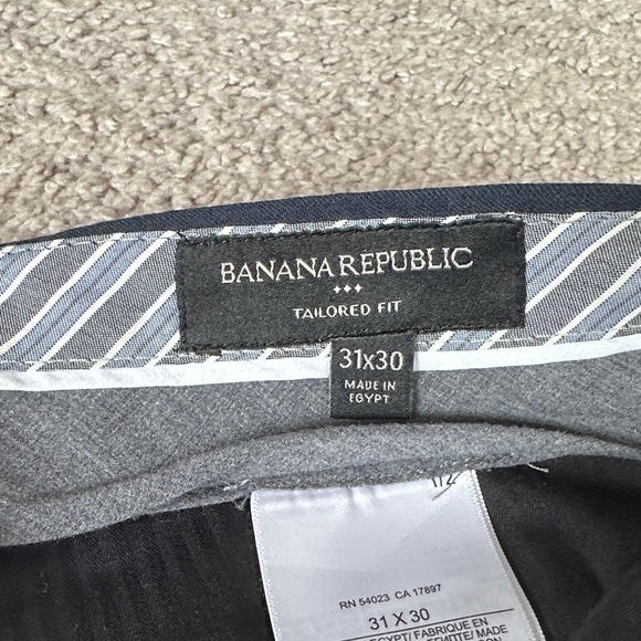 Banana Republic Navy Tailored Fit Trousers - Picture 2 of 5